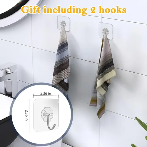 Miniatura 7 de WYSE Portarrollos de papel higiénico autoadhesivo plateado, soporte para papel higiénico para baño, RV, sin perforar, soporte para rollo de papel