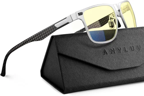 Miniatura 18 de ANYLUV Blue Light Glasses Men, Carbon Fiber Working Blue Light Blocking Glasses Relieve Eyestrain for Men Women