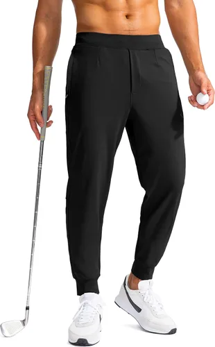 G Gradual Pantalones deportivos de golf para hombre con bolsillos con cremallera pantalones elásticos ajustados para correr para hombre