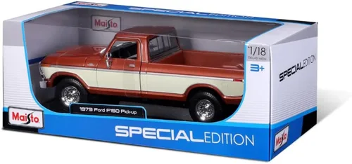 Miniatura 9 de Maisto - Modelo a escala 1:18 compatible con la réplica en miniatura Ford F150 Pick-up clásica vintage coleccionable de 1979 (Crema)