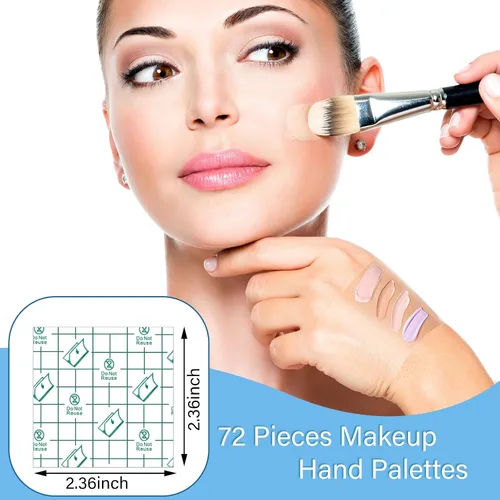 Miniatura 2 de 200 Paletas de manos de maquillaje de un solo uso, impermeable, paleta mezcladora de maquillaje, bandeja de mezcla desechable, cinta adhesiva