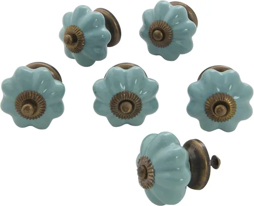 Miniatura 41 de Dritz Home - Manija para puerta de hierro fundido de diseño de aves, Dorado, 47064A