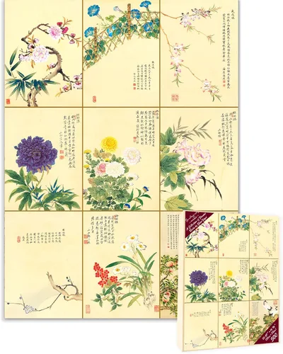 Miniatura 8 de Rompecabezas de 500 piezas para adultos, una colección de flores y pájaros. Rompecabezas de 500 piezas, rompecabezas de madera para regalos