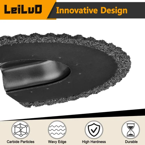 Miniatura 4 de LEILUO - Juego de 3 cuchillas de carburo de 80MM para multiherramienta, universal, para quitar lechada, accesorios para herramienta oscilante