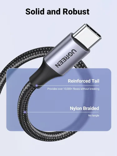 Miniatura 6 de UGREEN Cable USB a USB C, cable Carplay de automóvil USB A a tipo C, cable USB C trenzado de carga rápida compatible con iPhone 16/16 Plus/16