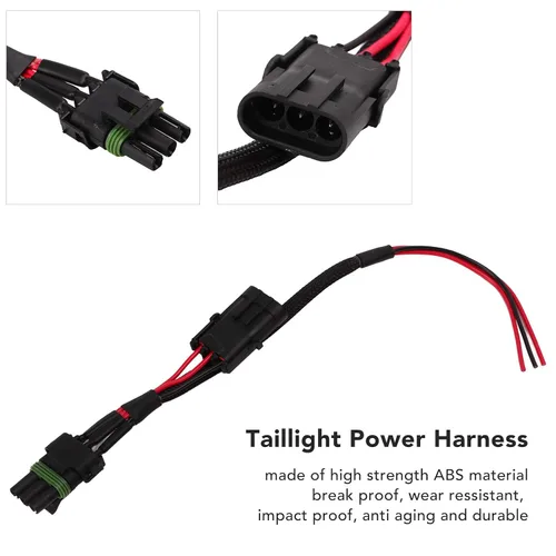 Miniatura 2 de Acouto Arnés de alimentación de luz trasera para X3 Whip Brake Placa de matrícula Luz Adaptador de arnés de repuesto UTV Accesorio