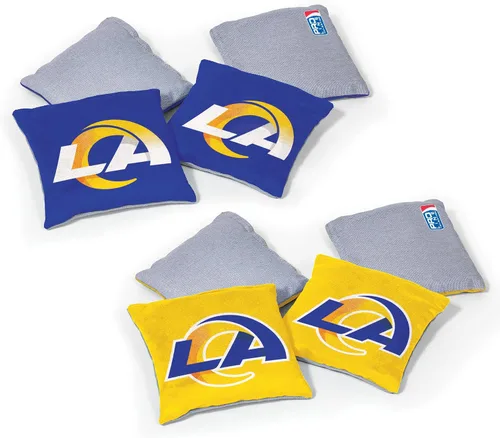 Wild Sports - Bolsas de frijoles de doble cara de fútbol americano profesional de la NFL, 8 unidades, bolsas de lanzamiento de primera calidad para
