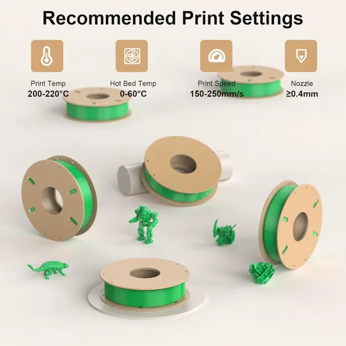 Miniatura 3 de ENTINA Filamento de impresora 3D PLA de alta velocidad de 8.82 oz para Tina2 Plus, precisión dimensional +/- 0.001 in, paquete de filamento
