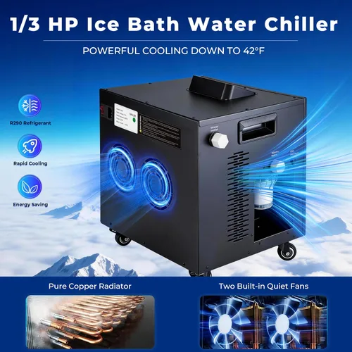 Miniatura 4 de EONIX Enfriador de inmersión en frío de 1/3 HP, enfriador de agua de baño de hielo para bañeras frías, filtro y bomba integrados, bomba sumergible