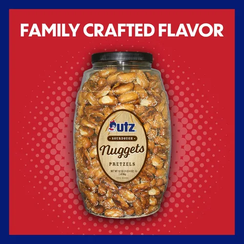 Miniatura 6 de UTZ Pretzels duros de masa madre rotos a la antigua, barril de 64 onzas, torsión clásica de nudo de pretzel grande y grueso, pretzel crujiente