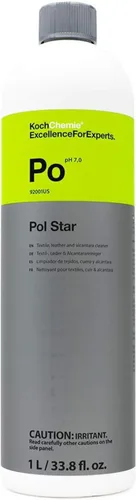 KOCHCHEMIE - Pol Star - Limpiador textil, cuero y gamuza; limpiador natural, fórmula de protección; sin marcas de agua (1 litro)