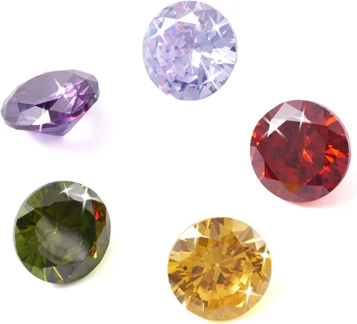PH PandaHall Pandahall - 10 unidades de cabujones facetados de circonita cúbica de 0.394 x 0.217 in de grado A, piedras de diamante de imitación de