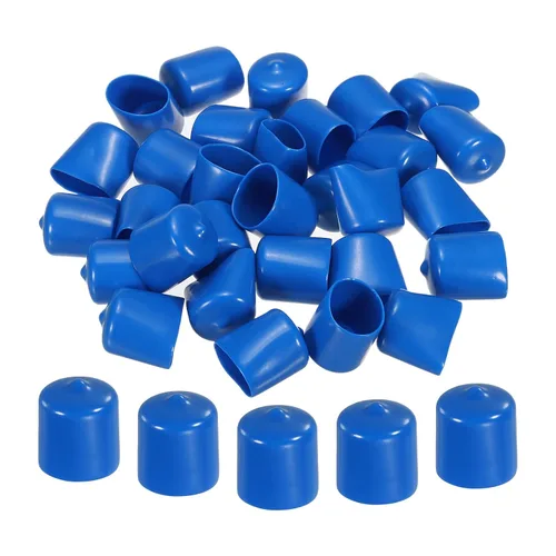 Miniatura 33 de MECCANIXITY 10 tapas de goma para extremos de goma, protector de rosca de vinilo de 1 pulgada, tapas redondas de PVC para tubos de perno