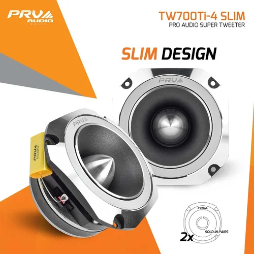 Miniatura 2 de PRV AUDIO Par de tweeter de bala de titanio de 4 pulgadas TW700Ti-4 perfil delgado, 200 vatios de potencia de programa, 4 ohmios, 100 vatios RMS