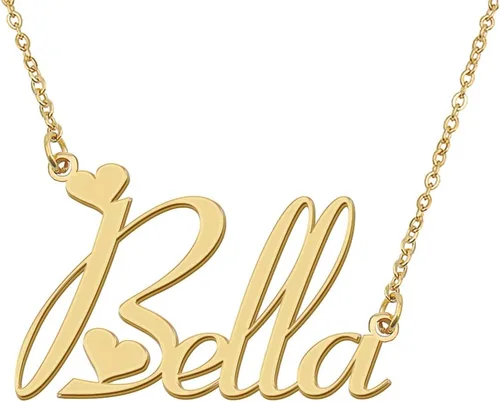 Aoloshow Collar con nombre personalizado, pulsera y aretes Hecho a medida con cualquier nombre, joyería de acero inoxidable para mujeres, regalo de