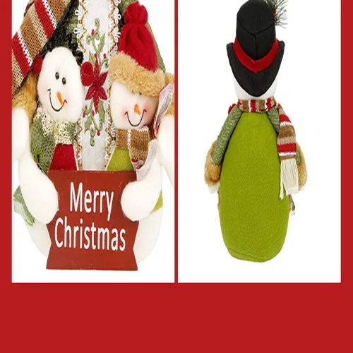 Miniatura 3 de Tvoip Decoración de Navidad, muñecos de nieve, Papá Noel, muñeco de nieve, adornos colgantes, decoración de mesa, regalo