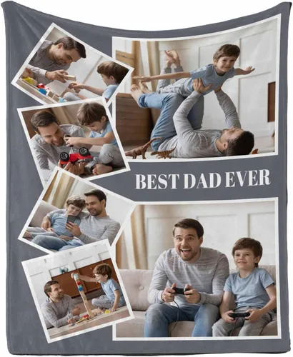 Miniatura 3 de D-Story Manta de hijo, divertidas mantas personalizadas con fotos, regalo para papá, manta de disfraz, regalo para hija, regalos personalizados
