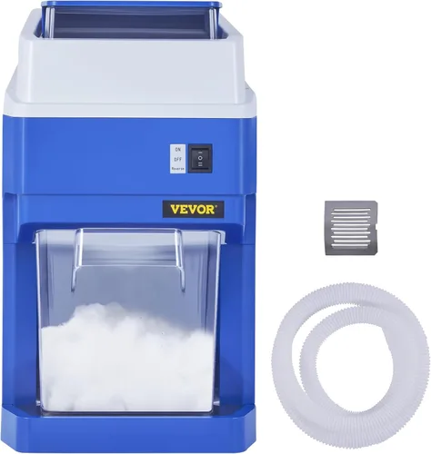 Miniatura 9 de VEVOR Trituradora de hielo comercial, máquina eléctrica de cono de nieve de 265 libras por hora con caja de hielo de 4.4 libras, máquina de hielo