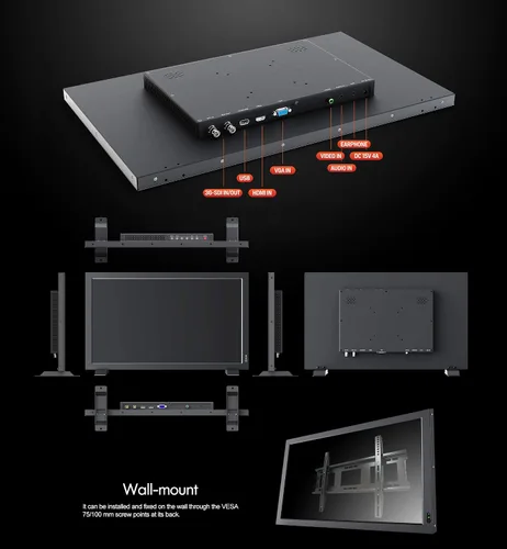 Miniatura 3 de LILLIPUT 21.5 pulgadas PVM210S SDI HDMI Vista pública Monitor de vídeo profesional para cámaras sistema de audio y vídeo de alto brillo 1000nits VGA