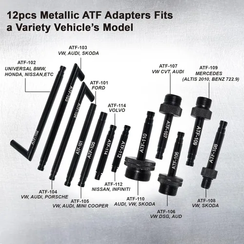 Miniatura 3 de SMOTIVEPRO Bomba de fluido de transmisión automotriz Sistema de llenado ATF Bomba manual de transferencia de fluidos 3L con 12 adaptadores