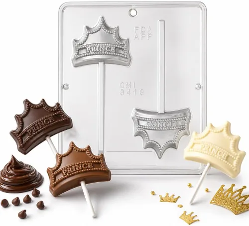 Miniatura 6 de Molde de caramelo de chocolate con piruleta Crown "Prince" 3418