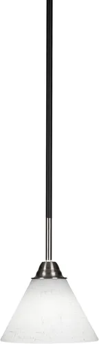 Miniatura 269 de Toltec Lighting Paramount - Mini colgante de 1 luz en acabado negro mate con cristal de arte perla de 7 pulgadas y estilo negro