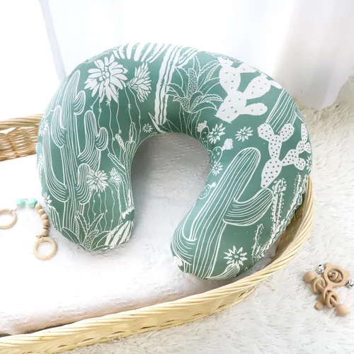 Miniatura 2 de Juego de 1 funda de almohada de lactancia, extraíble de doble cara para bebés, niñas y recién nacidos, funda elástica y suave reversible