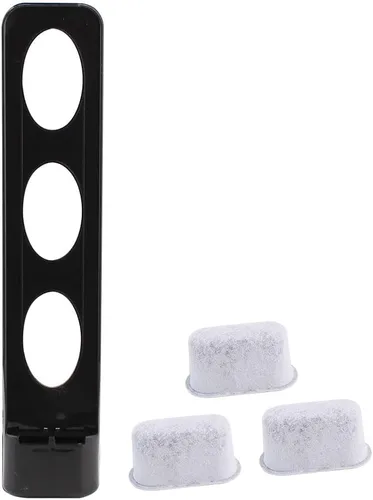 Piezas de repuesto Soporte para filtro de agua con paquete de 3 filtros de agua de carbón, compatible con cafetera cuisinart (negro)