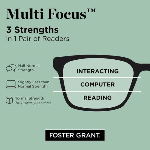 Miniatura 6 de Foster Grant - Lentes multifocales Conan para leer Tortuga brillante/Transparente