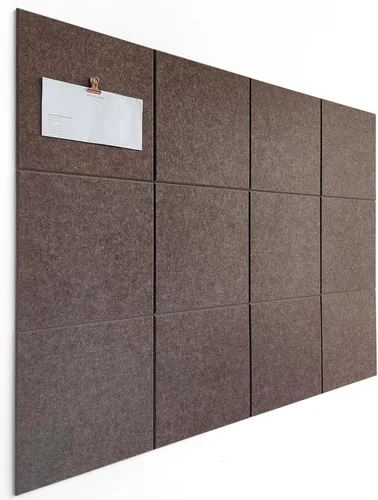 Miniatura 38 de Tabla de corcho alternativa de 24 x 36 pulgadas, paquete de 6 azulejos de pared de fieltro con pestañas adhesivas extraíbles seguras, tableros