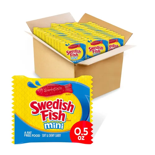 Miniatura 20 de SWEDISH FISH Caramelos suaves y masticables de limonada de frambuesa azul, caramelos a granel, bolsas de 12-3.59 onzas