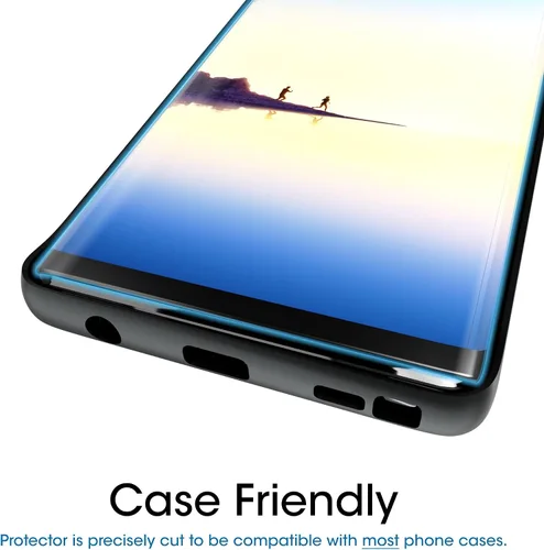 Miniatura 4 de amFilm Protector de pantalla de vidrio para Samsung Galaxy Note 8, cobertura de pantalla completa, vidrio templado curvado 3D, matriz de puntos