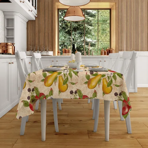 Miniatura 9 de EVERYDAY LUXURIES Mantel redondo impermeable de 60 pulgadas, resistente a las manchas y a las arrugas, mantel decorativo de vinilo de calibre 3.6