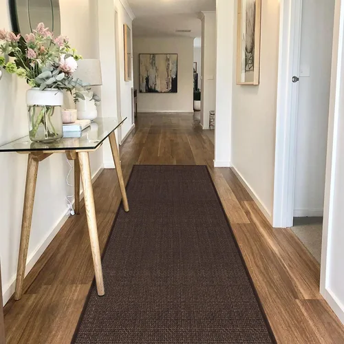 Miniatura 19 de GOYLSER Alfombras de yute de 15 pies para pasillo, alfombra de cocina, antideslizante, lavable, absorbente, alfombra de pasillo color beige