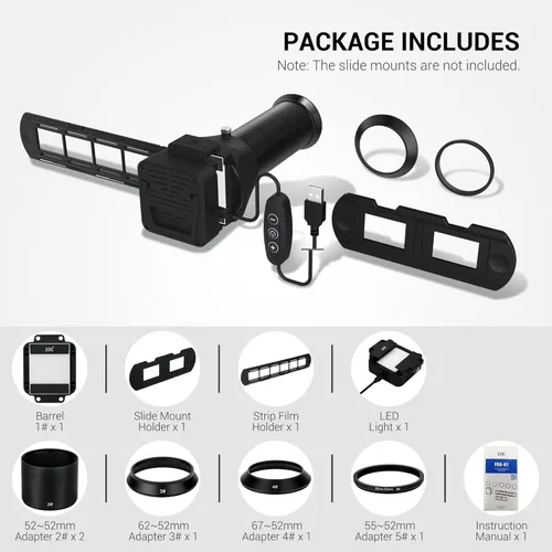 Miniatura 3 de Juego de adaptador de digitalización de película con luz LED reemplaza al Nikon ES-2 Convierte película negativa de 35mm y diapositivas a fotos