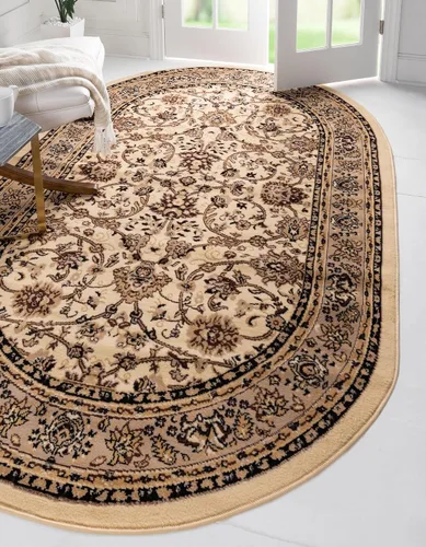 Miniatura 109 de Unique Loom Colección Sialk Hill - Alfombra de área Washington (7' 10" x 10' Rectángulo Burdeos/Crema)