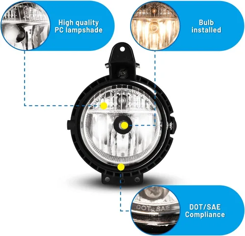 Miniatura 4 de Luces antiniebla compatibles con Mini Cooper 2007-2015 Conjunto de lámparas de repuesto para pasajeros
