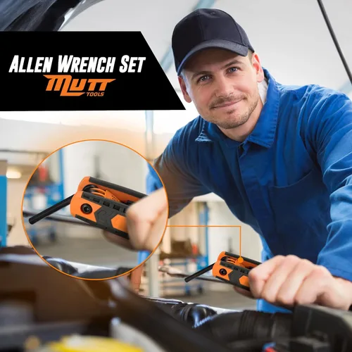 Miniatura 4 de Mutt Tools - Juego de llaves Allen plegables de 25 piezas, herramienta compacta SAE y métrica para bicicletas, bricolaje, tiro con arco, codificados