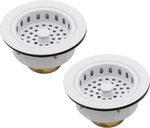 Miniatura 11 de Westbrass D214-05 - Colador grande para fregadero de cocina estilo poste de 3-1/2 pulgadas, níquel pulido