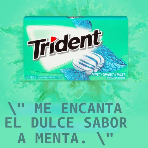 Miniatura 12 de Goma de mascar Trident Minty Sweet Twist sin azúcar, 12 paquetes de 14 piezas (168 piezas en total)