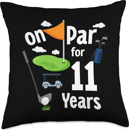 Miniatura 4 de On Par 11th Birthday Golf Player Theme 11 Year Old B-Day Throw Pillow, 16x16, Multicolor