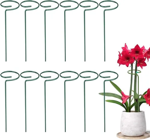 Paquete de 4/8/12 estacas para plantas, estacas de soporte para plantas de 16/24/36 pulgadas, soporte de palos de plantas 2025, estacas de flores