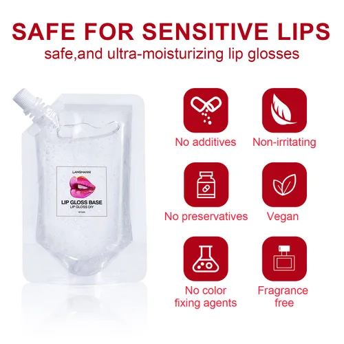 Miniatura 4 de Eakroo 2 unidades de base de brillo labial hidratante, material de aceite, base de maquillaje, base transparente antiadherente para brillo labial