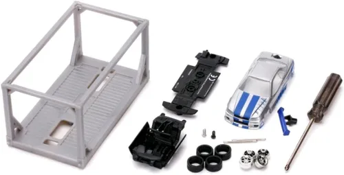 Miniatura 2 de Jada Toys Fast & Furious 1:55 Brian's 2002 Nissan GT-R R34 Build N' Collect Kit de modelo fundido a presión, juguetes para niños y adultos
