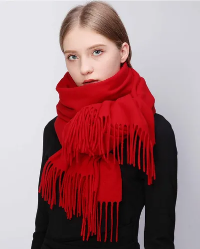 Miniatura 12 de RIIQIICHY Bufanda 100% de lana, chales y envolturas de pashmina para mujer, cachemira cálida para invierno, bufandas suaves más gruesas