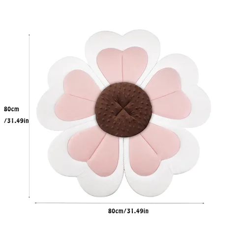 Miniatura 3 de PandaEar Almohadilla de baño para bebé recién nacido, asiento de baño de bebé a niños pequeños de 0 a 6 meses en adelante, pétalos de flores suaves