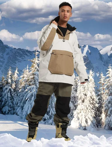Miniatura 3 de Chaquetas de esquí para hombre, abrigos de snowboard para mujer, chaqueta impermeable para deportes de invierno, resistente al viento, cálida