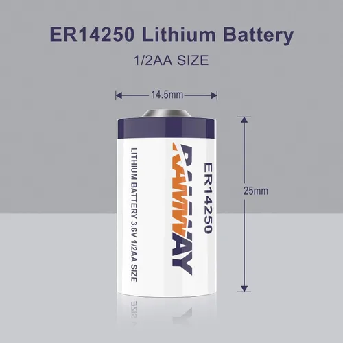 Miniatura 3 de KBT KEEP BETTER TECH RAMWAY ER14250 - Batería de litio de 3,6 V, tamaño 1/2 AA LS14250, 1200 mAh de alta capacidad, baterías de litio Li-SOCL2