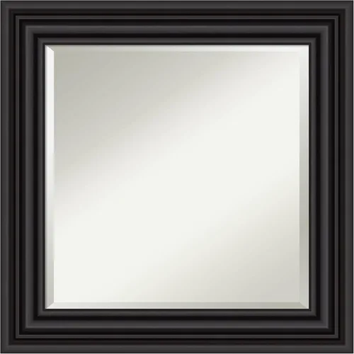 Miniatura 13 de Amanti Art Espejo de baño negro para sobre el fregadero, espejo de tocador rectangular negro colonial de 26 x 22 pulgadas, marco tradicional
