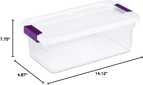 Miniatura 2 de Cajas transparentes de Sterilite 6 Quart, con asas, 2